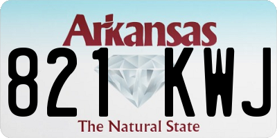 AR license plate 821KWJ