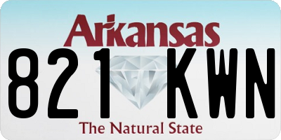 AR license plate 821KWN