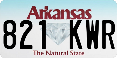 AR license plate 821KWR
