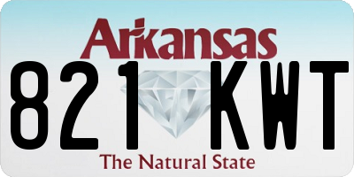 AR license plate 821KWT