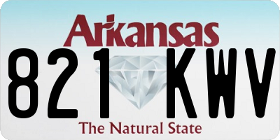 AR license plate 821KWV