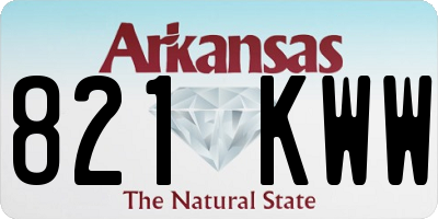 AR license plate 821KWW
