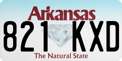 AR license plate 821KXD