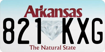 AR license plate 821KXG