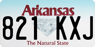 AR license plate 821KXJ