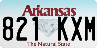 AR license plate 821KXM