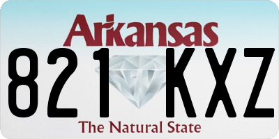 AR license plate 821KXZ