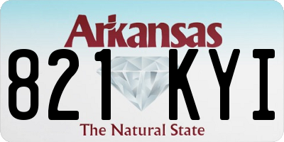 AR license plate 821KYI