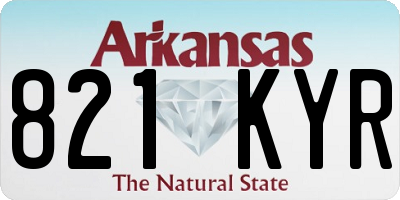 AR license plate 821KYR
