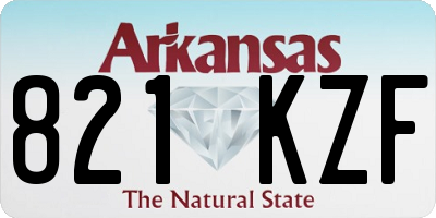 AR license plate 821KZF