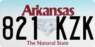 AR license plate 821KZK