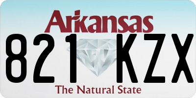 AR license plate 821KZX