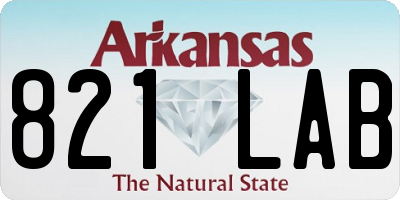 AR license plate 821LAB