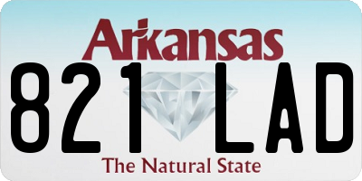 AR license plate 821LAD