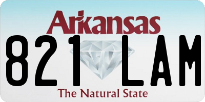 AR license plate 821LAM