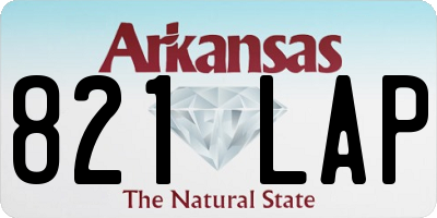 AR license plate 821LAP