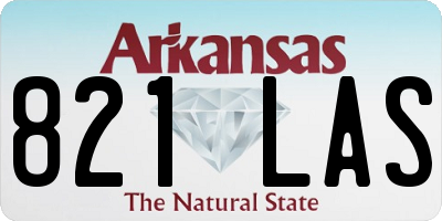 AR license plate 821LAS