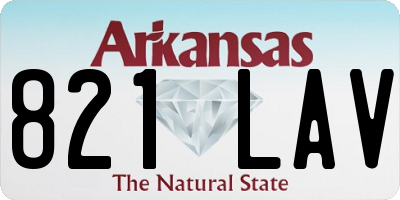 AR license plate 821LAV