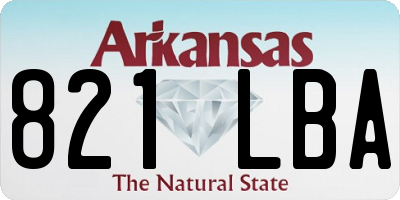 AR license plate 821LBA