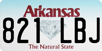 AR license plate 821LBJ