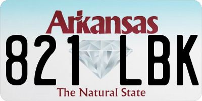 AR license plate 821LBK
