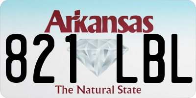 AR license plate 821LBL