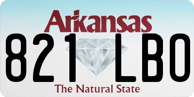 AR license plate 821LBO