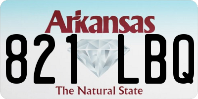 AR license plate 821LBQ