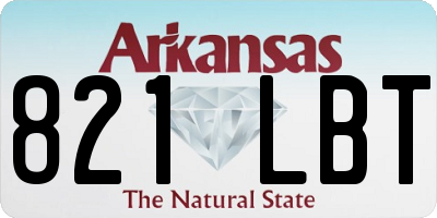 AR license plate 821LBT