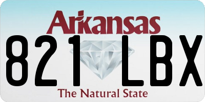 AR license plate 821LBX