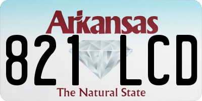 AR license plate 821LCD