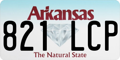 AR license plate 821LCP