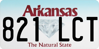 AR license plate 821LCT