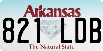 AR license plate 821LDB