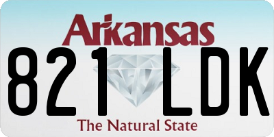 AR license plate 821LDK