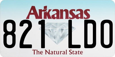 AR license plate 821LDO