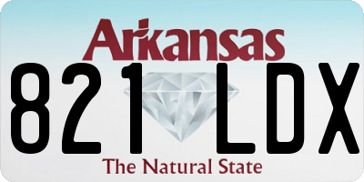 AR license plate 821LDX