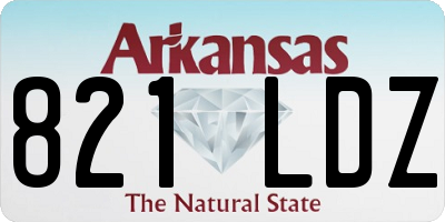 AR license plate 821LDZ