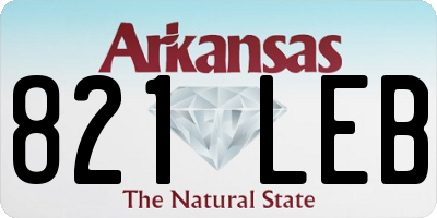 AR license plate 821LEB