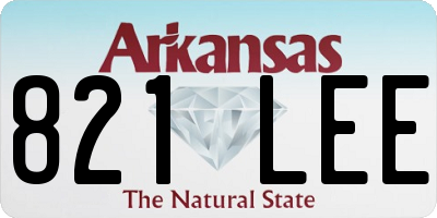 AR license plate 821LEE
