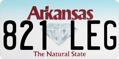 AR license plate 821LEG