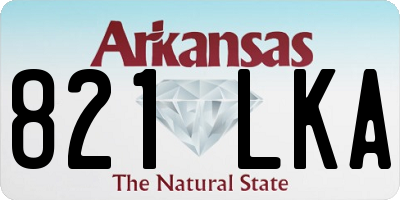 AR license plate 821LKA
