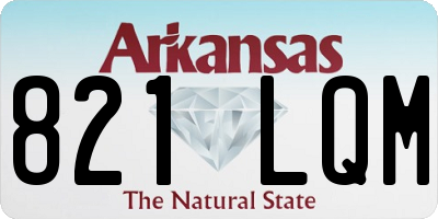AR license plate 821LQM
