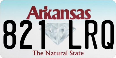 AR license plate 821LRQ