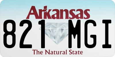 AR license plate 821MGI