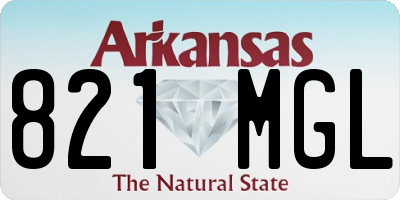 AR license plate 821MGL