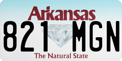 AR license plate 821MGN