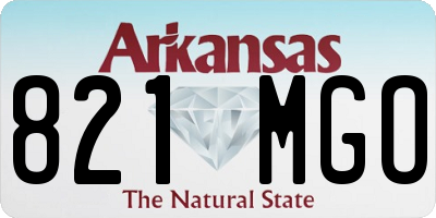 AR license plate 821MGO