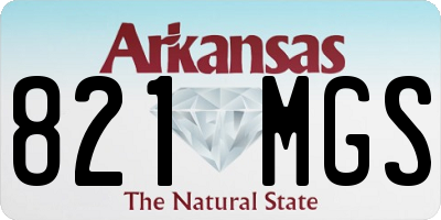 AR license plate 821MGS