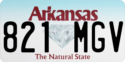 AR license plate 821MGV